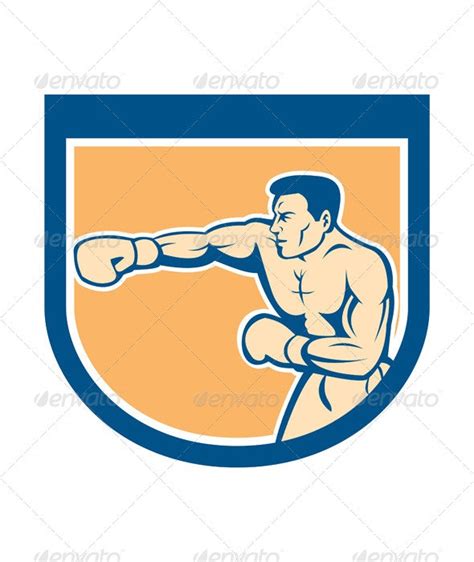 Boxer Punching Shield By Patrimonio Graphicriver