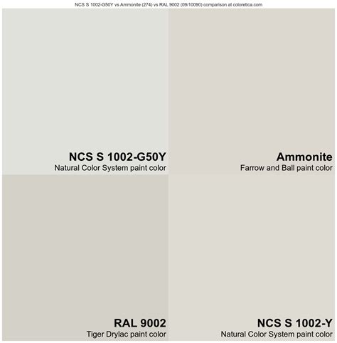 Natural Color System Ncs S G Y Vs Farrow And Ball Ammonite
