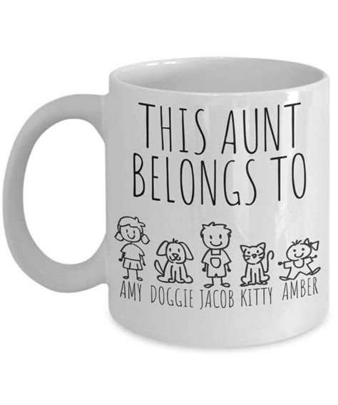 This Aunt Belongs To Personalized Aunt Ts Funny Aunt Etsy