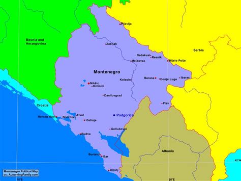 Where Is Montenegro In Europe Map Map Of World