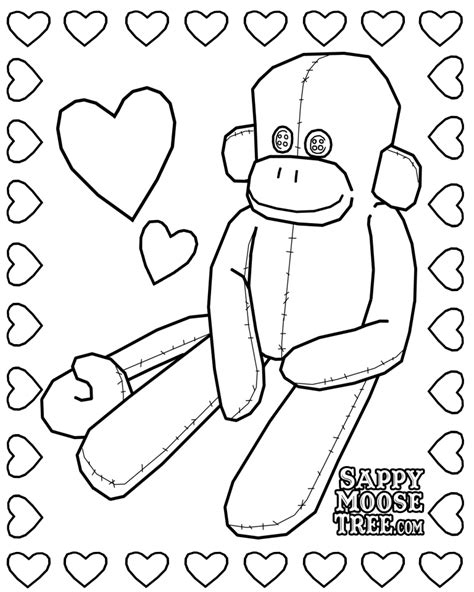 Get This Sock Monkey Coloring Pages 40672