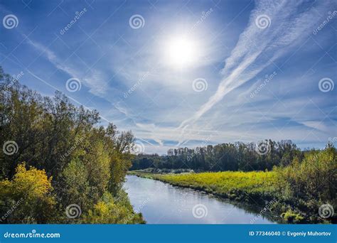 Siberian River Berd In Autumn Stock Photo Image Of Blue Fall 77346040