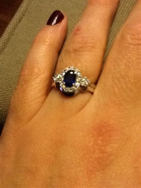 The costco engagement ring shopping experience. I love my engagement ring. Sapphire. Costco. | Rings, Engagement rings, Sapphire