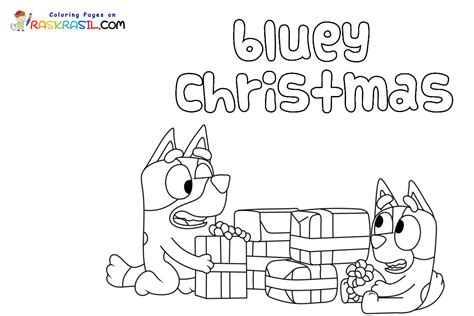 Dibujos De Bluey De Navidad Para Colorear