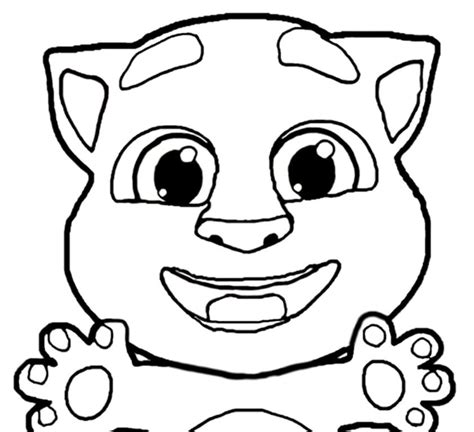 Heres A Full Body Version Of Talking Tom Cat And Friends Coloring Page