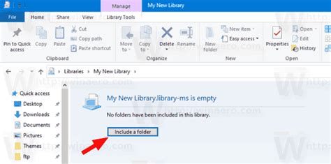 Create New Library In Windows 10