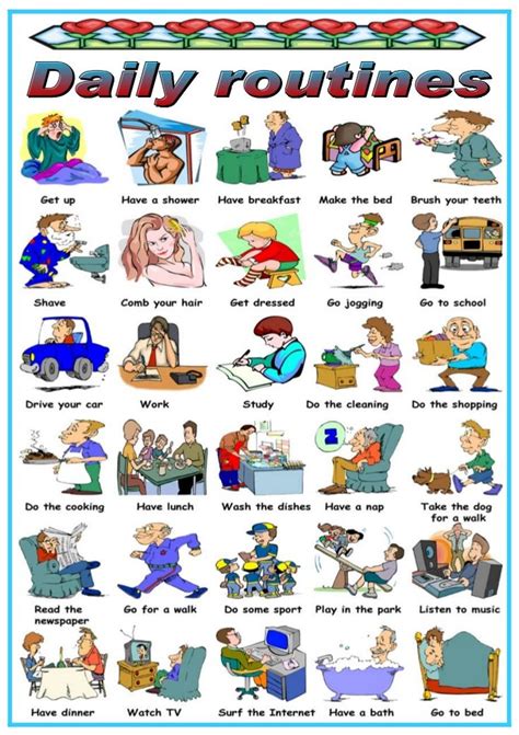 Daily Routines What In English Daily Routine English Language
