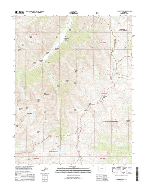 Mytopo Howardsville Colorado Usgs Quad Topo Map