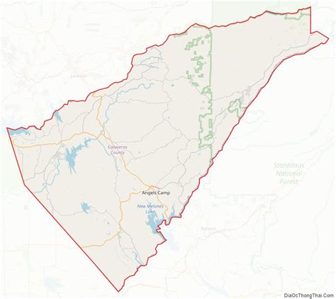 Map Of Calaveras County California