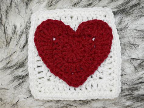 Valentine S Heart Granny Square Crochet Pattern Easy To Etsy Canada