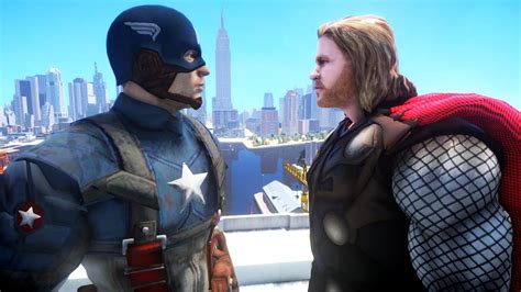 Captain America Vs Thor Epic Battle Youtube