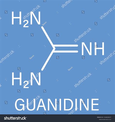 Guanidine Molecule Skeletal Chemical Formula Stock Vector Royalty Free 2146828037 Shutterstock