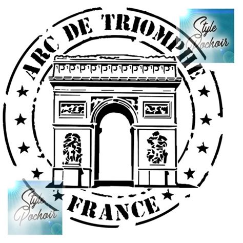 Pochoir Arc De Triomphe Paris France