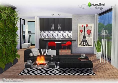 Simcredible Designs Energy Livingroom • Sims 4 Downloads