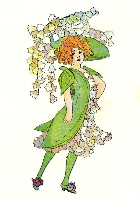Vintage Clip Art 3 Flower Fairies The Graphics Fairy