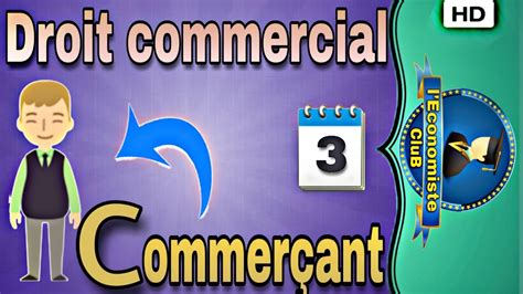 Droit Commercial Le Commerçant Youtube