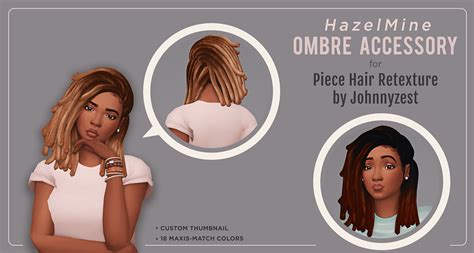 Sims 4 Ombre Hair Maxis Match Limfatrading