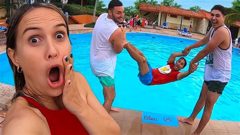 Craziest Challenges In The Swimming Pool With Friends And Girlfriends