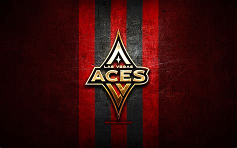 Herunterladen Hintergrundbild Las Vegas Aces Goldenes Logo Wnba