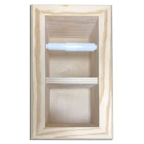 Wg Wood Products Belvedere Recessed Toilet Paper Holder In Unfinished