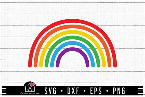 Free Rainbow Svg Cut File Craft House Svg