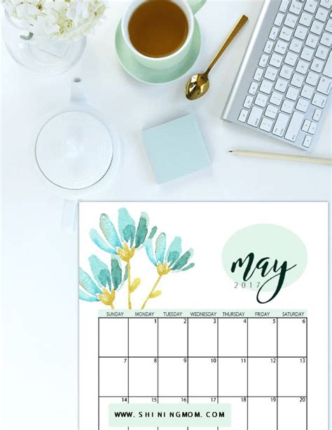 Free Blooming Calendars To Make Your May 2017 Productive Planner