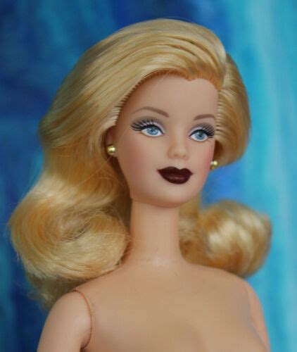 nude blonde hair curly pin up mackie barbie doll tnt blue eyes hollywood retro ebay