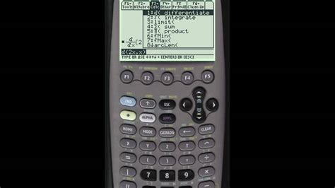 Finding Derivatives Using Your Ti 89 Calculator Youtube