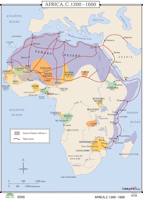 Medieval African Empires Map Tripmart