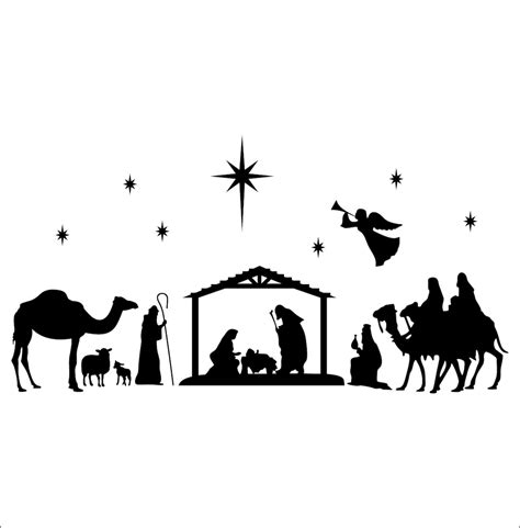 Nativity Scene Svg Joy To The World The Lord Is Born Dxf Etsy