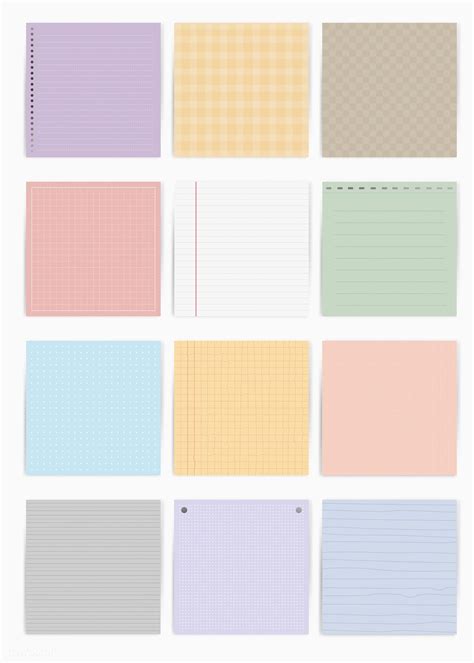 Download Premium Vector Of Colorful Note Paper Collection Vector In Colorful