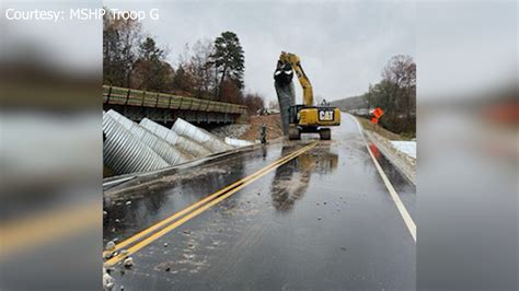 Texas County Temporary Bridge Closed Due To Water Damage Kolr