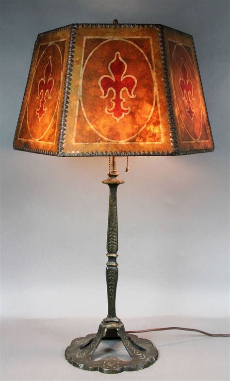 Arts And Crafts Bronze And Mica Shade Table Lamp Lamp Table Lamp