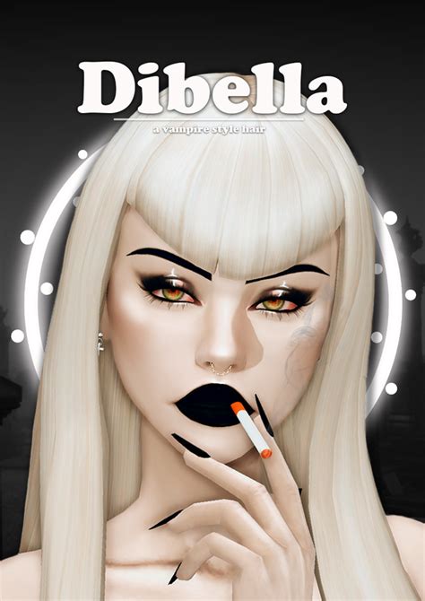 👻 Dibella A Vampire Style Hair 👻 Lady Simmer On Patreon Los Sims 4