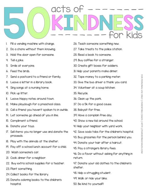 Random Acts Of Kindness Printable Journal Kindness For