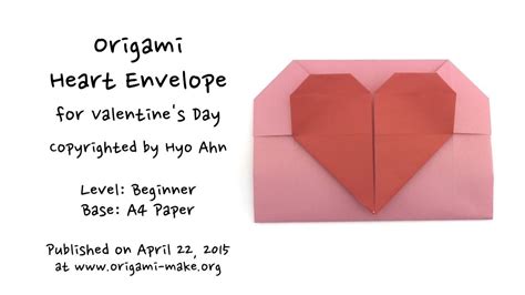 Introducing An Origami Heart Envelope For Valentines Day Hyo Ahn