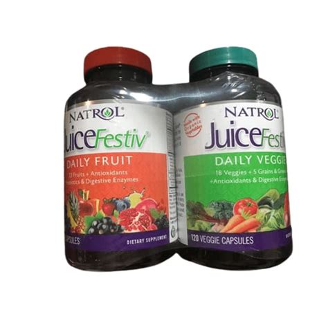 Natrol Juicefestiv Daily Fruit And Veggie 240 Capsules Shelhealth