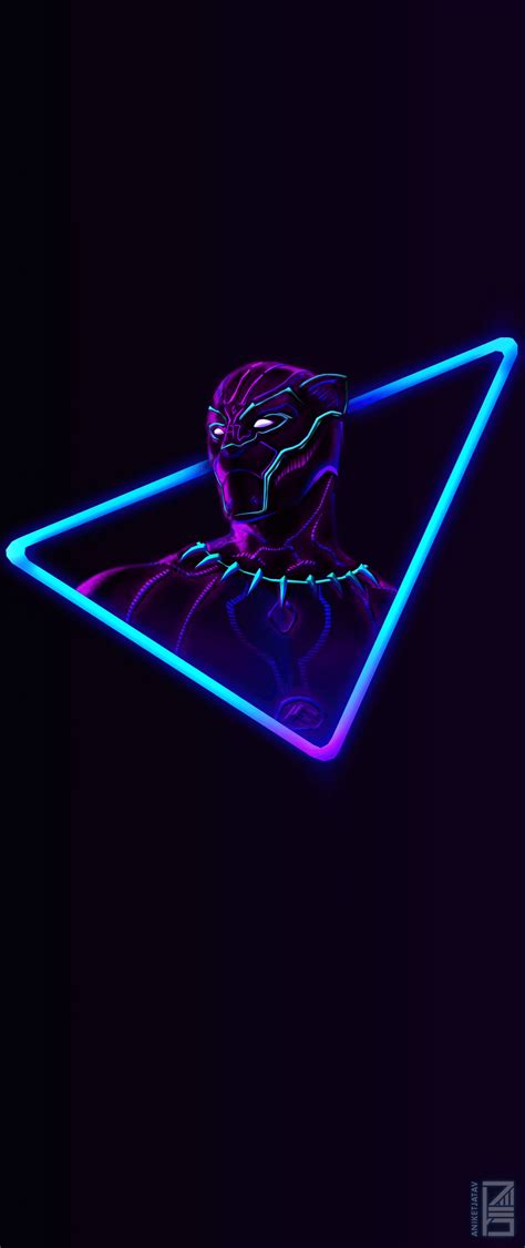 Black Panther Neon Wallpapers Wallpaper Cave