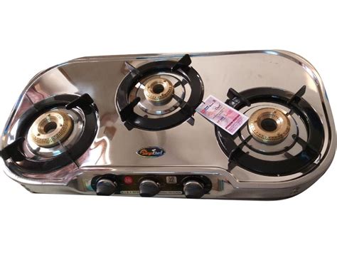 Lpg Three Burner Gas Stove For Kitchen At Rs In Indore Id