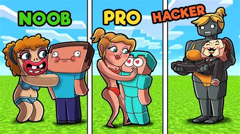 Minecraft Girlfriend Challenge Noob Vs Pro Vs Hacker Youtube