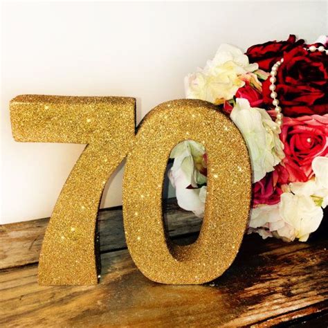 70th Birthday Decoration Large Glitter Number Birthday Party Decoration