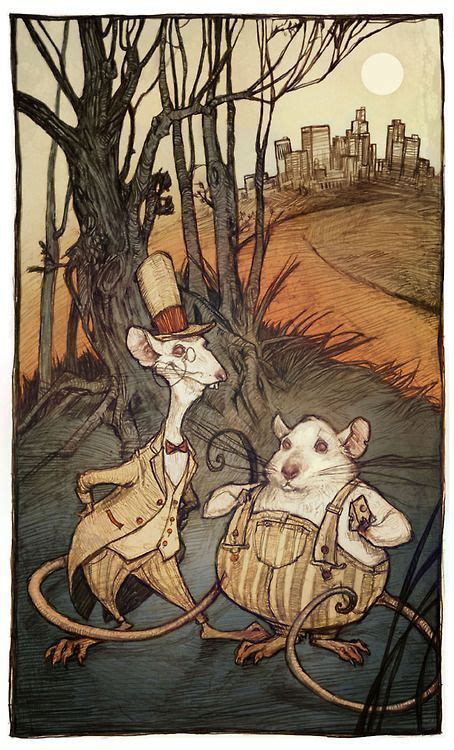 Illustration De La Fable De La Fontaine Le Rat De Ville Et Le Rat Des