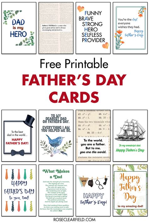 Fathers Day Card For Husband Free Printable