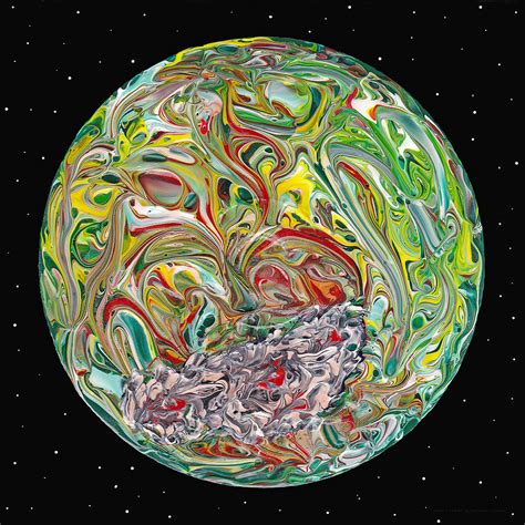 Acrylic Planet Painting By Carl Deaville