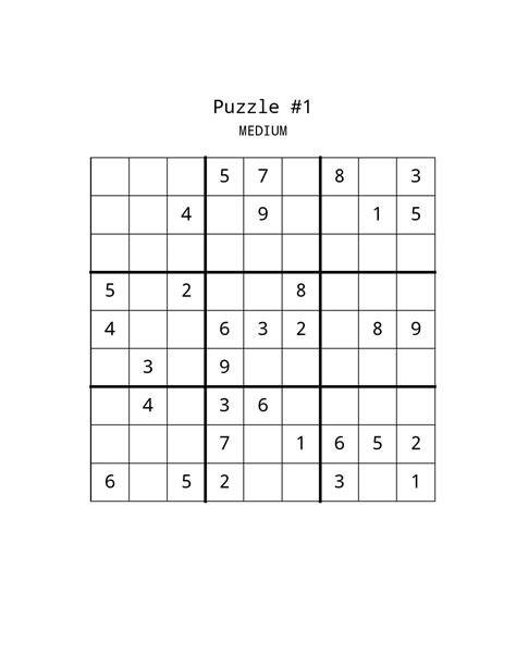 Set Of 100 Sudoku Medium Level Challenge For Adult Large Etsy