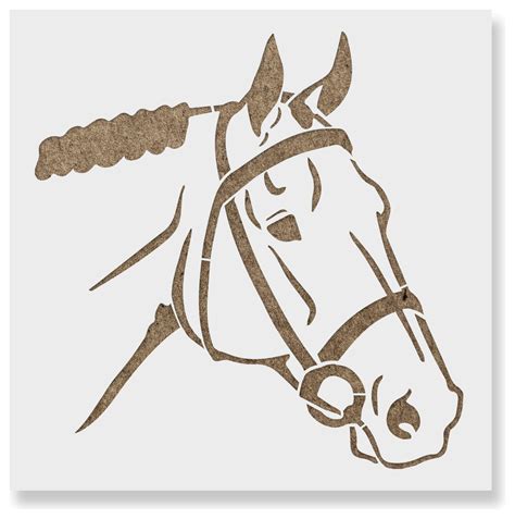 Horse Head Stencil On Reusable Mylar For Crafts Contemporary Wall