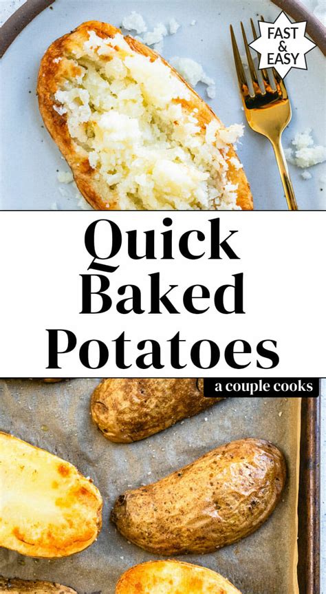 Here's how to do it: Quick Baked Potatoes (Easy Shortcut!) - A Couple Cooks ...