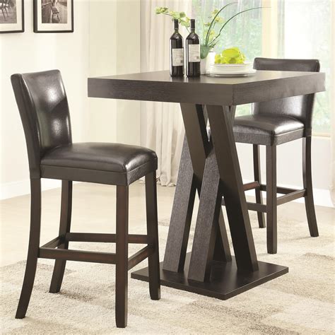 Coaster Bar Units And Bar Tables Three Piece Bar Height Table And Stools Set Value City
