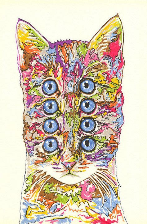 Trippy Animals Psychedelic Art Trippy Pictures Cat Art