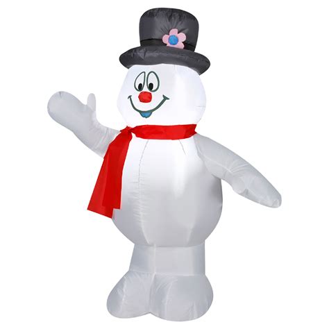 Frosty The Snowman With Red Scarf 35 Ft Inflatable Yard Decoration